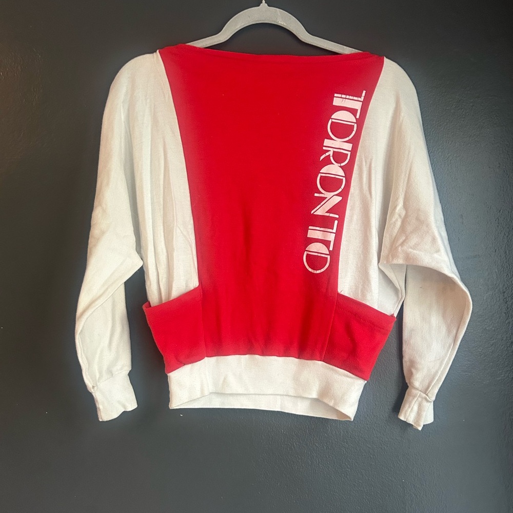 Vintage White and Red Toronto LTD Pullover